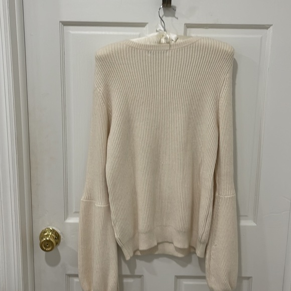 Beautiful rhinestone sweater beige cream color!! - Picture 3 of 4